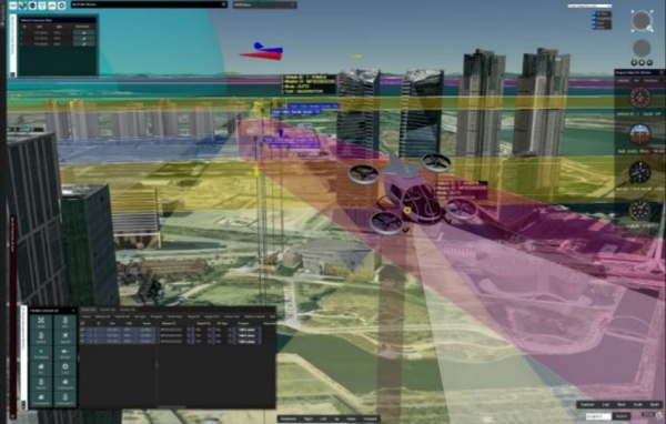 클로버스튜디오 드론/UAM 통합관제플랫폼(DROW4D) 화면